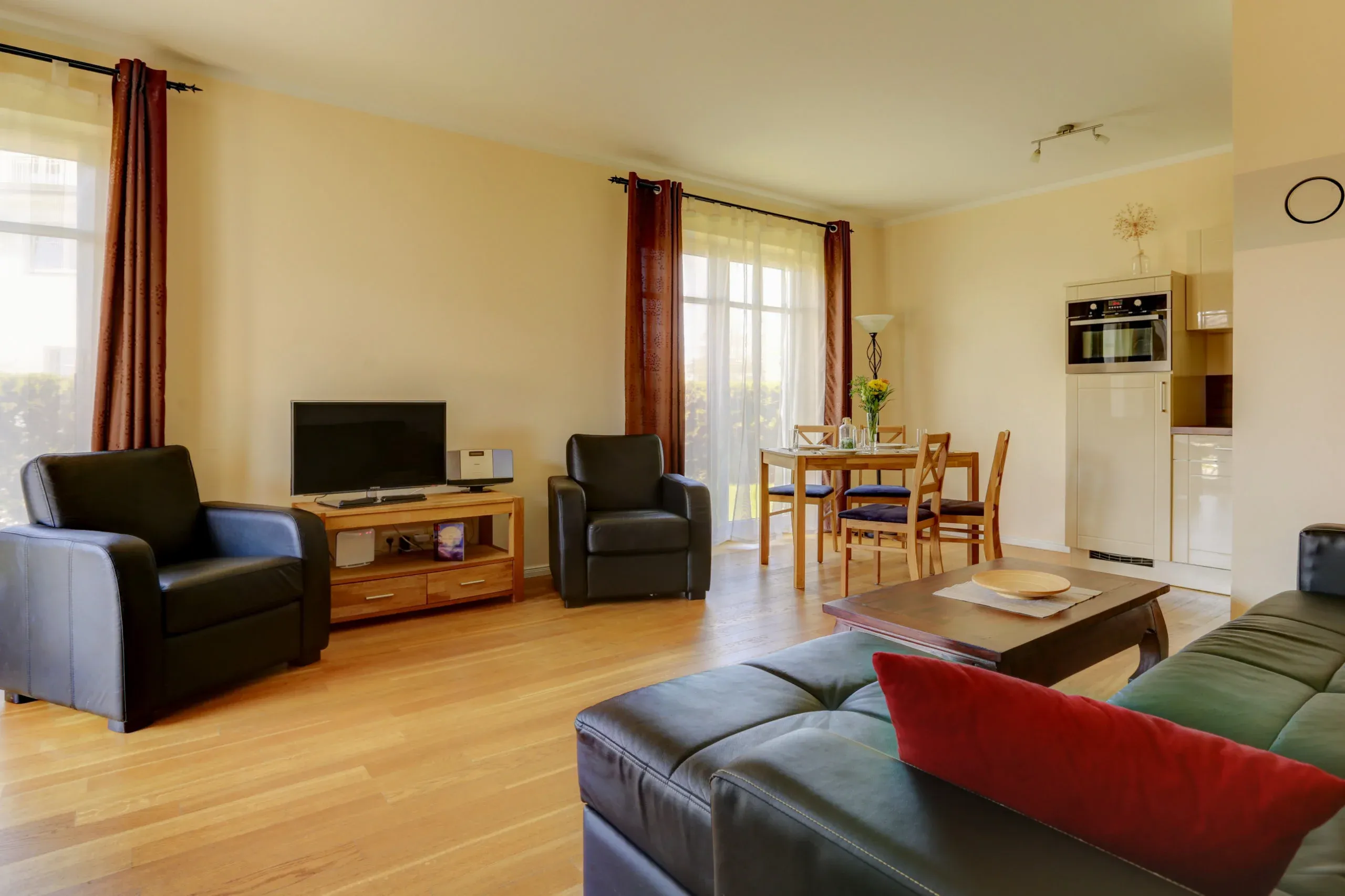 Wohnzimmer - Ferienwohnung 1 - Strandvilla Börgerende