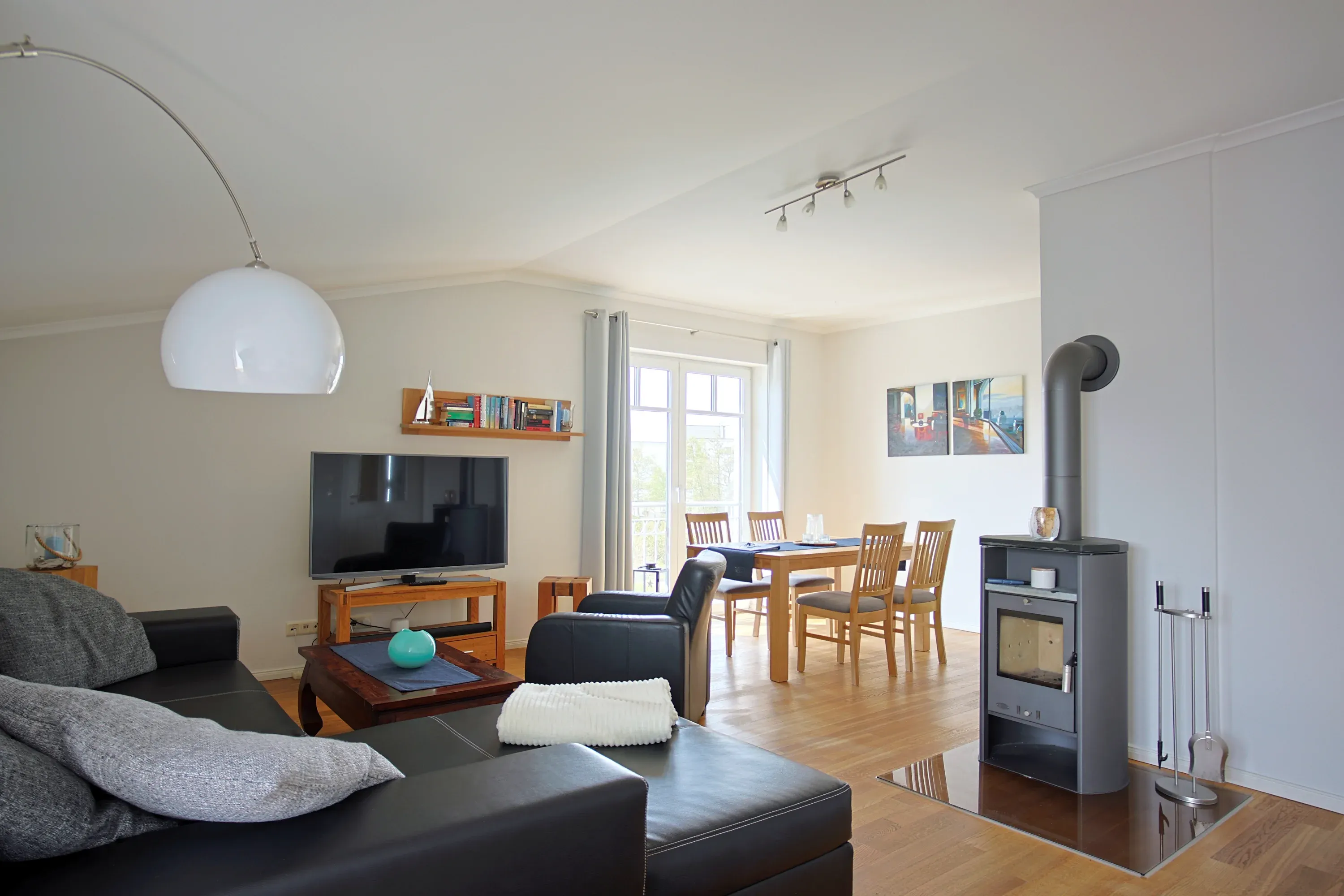 Wohnzimmer - Ferienwohnung 8 - Strandvilla Börgerende